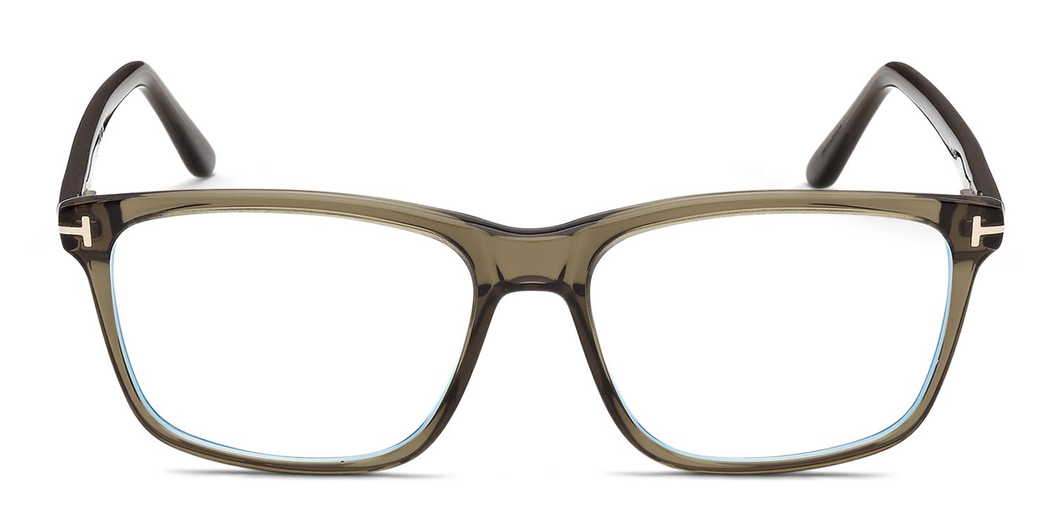 Tom Ford FT5479-B Clear, Green glasses - Clear / Green - Frontal View