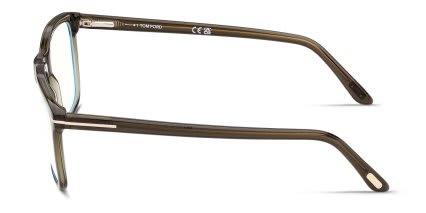 Tom Ford FT5479-B Clear, Green glasses - Clear / Green - Side View