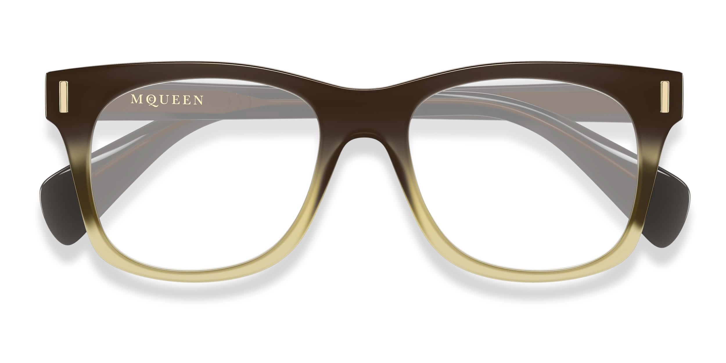 Alexander McQueen AM0551O Brown glasses - Brown - Frontal View