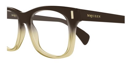Alexander McQueen AM0551O Brown glasses - Brown - Side View