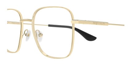 Alexander McQueen AM0565O Gold glasses - Gold - Side View