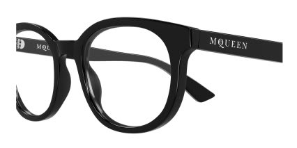 Alexander McQueen AM0567O Black glasses - Black - Side View