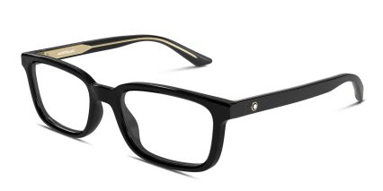 Mont Blanc MB0458OL Black glasses - Black - Angle View