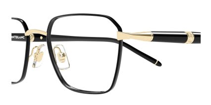 Mont Blanc MB0485O Black, Gold glasses - Black / Gold - Side View