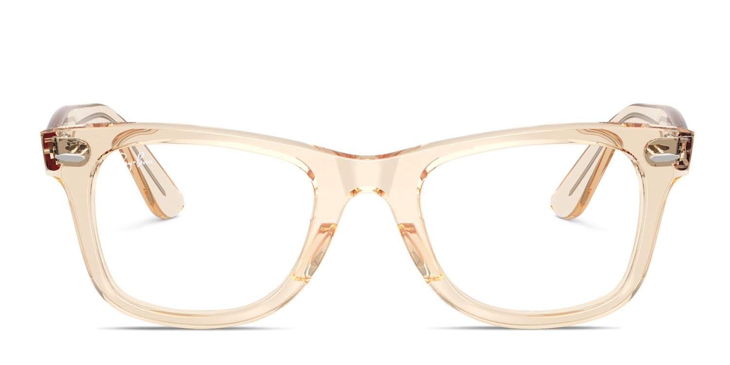 Ray-Ban RX4340V Wayfarer Ease Clear, Beige glasses - Clear / Beige - Frontal View