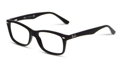 Ray-Ban RX5228 Shiny Black glasses - Shiny Black - Angle View