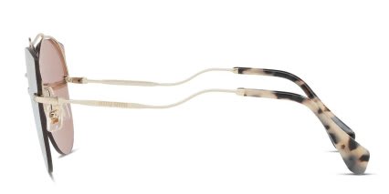 Miu Miu SMU 52SS Gold glasses - Gold - Side View