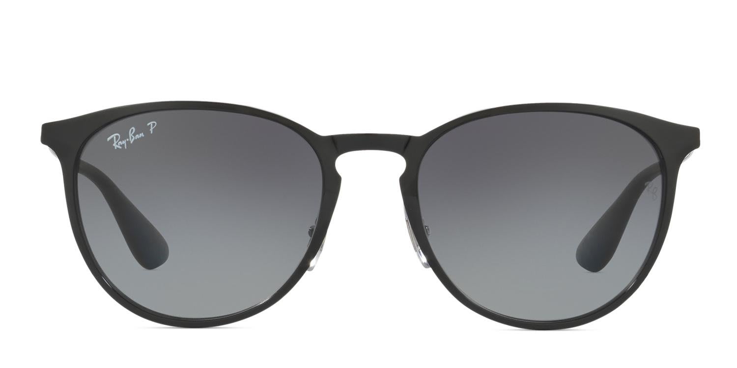 Ray-Ban RB3539 Erika Metal Shiny Black glasses - Shiny Black - Frontal View