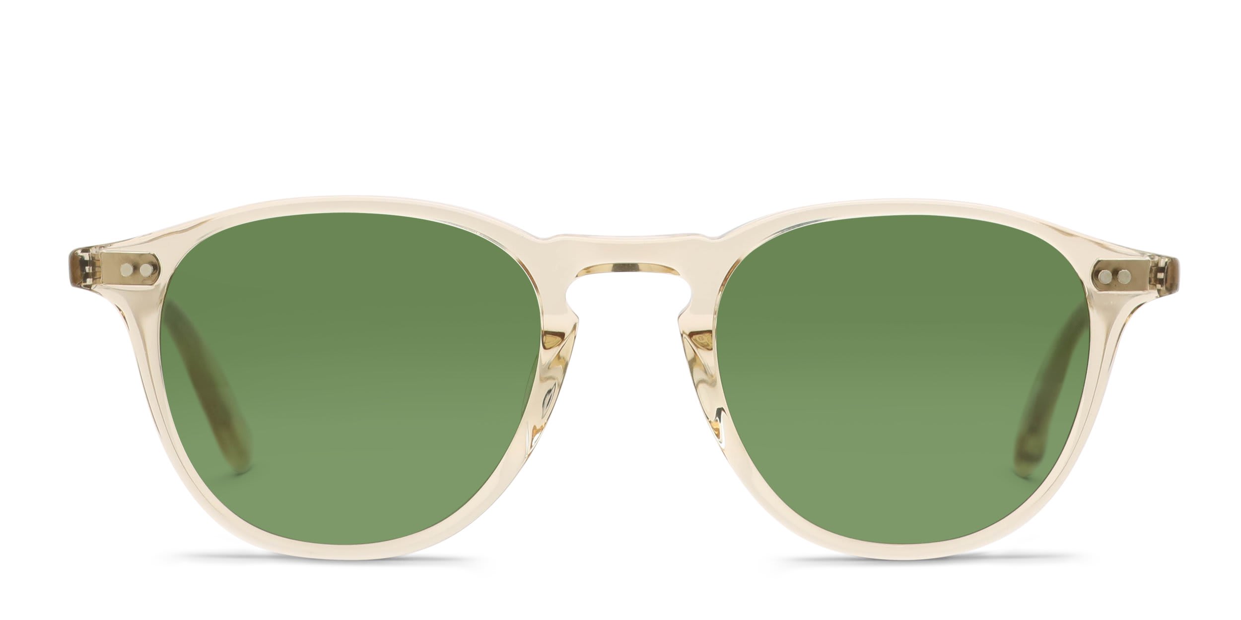 Garrett Leight Hampton Sun Yellow, Clear glasses - Yellow / Clear - Frontal View