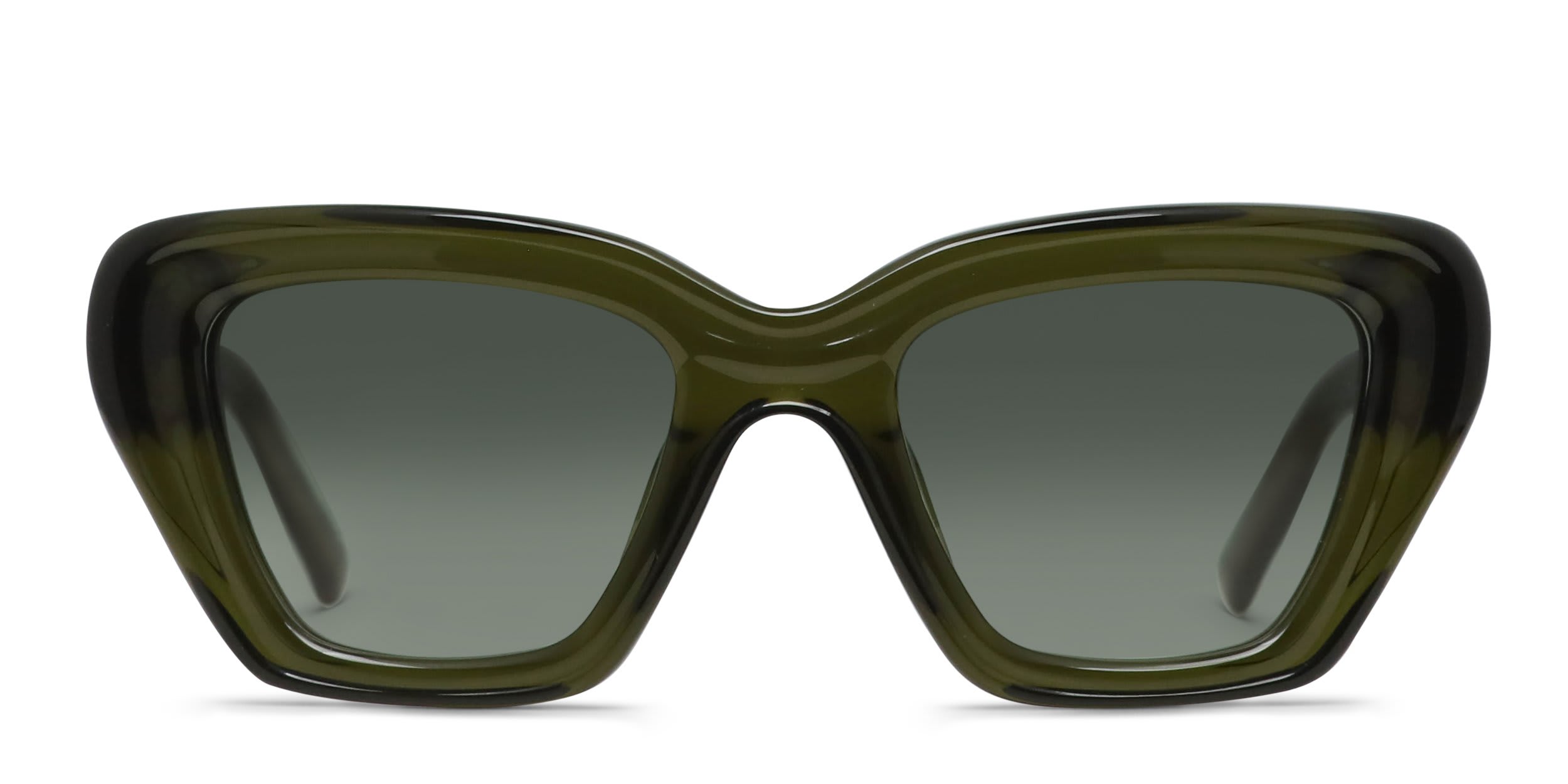 Yohji Yamamoto SLook 021 Green glasses - Green - Frontal View