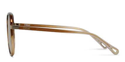 Chloe CH0031S Brown, Gold glasses - Brown / Gold - Side View