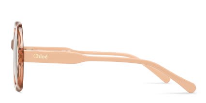Chloe CH0226S Pink, Clear glasses - Pink / Clear - Side View