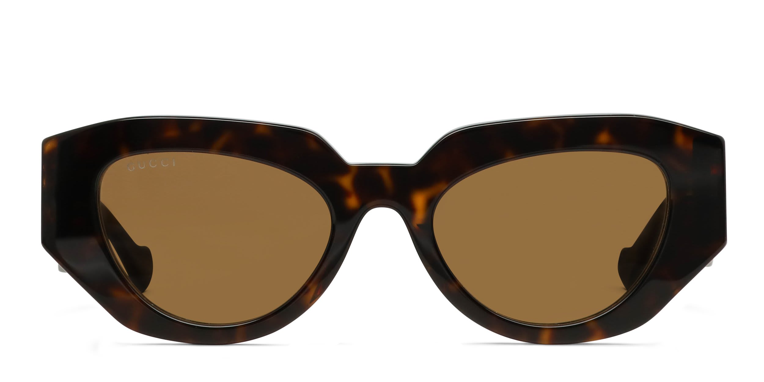 Gucci GG1421S Brown, Tortoise glasses - Brown / Tortoise - Frontal View