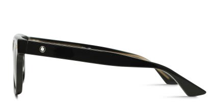 Mont Blanc MB0254S Shiny Black glasses - Shiny Black - Side View