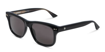 Mont Blanc MB0319S Shiny Black glasses - Shiny Black - Angle View