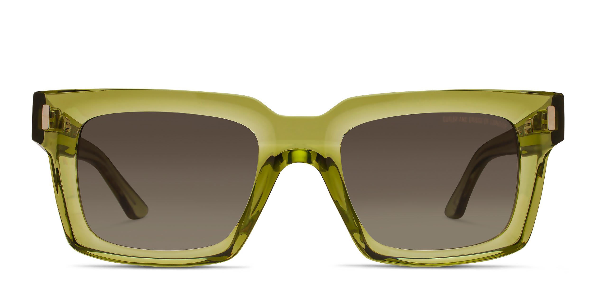 Cutler and Gross 1386 Green, Clear glasses - Green / Clear - Frontal View
