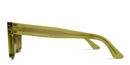 Cutler and Gross 1386 Green, Clear glasses - Green / Clear - Side View