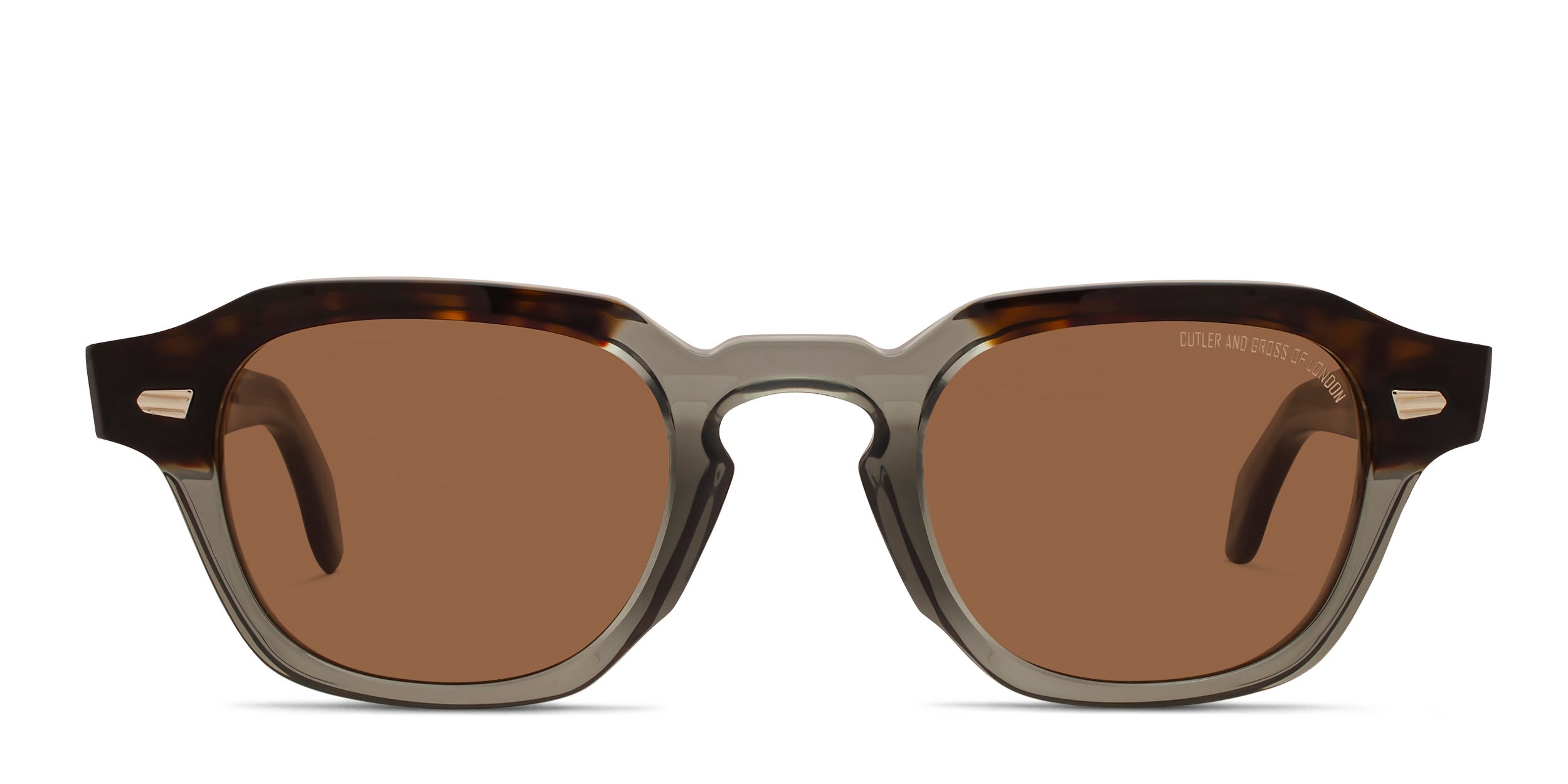 Cutler and Gross 1420 Tortoise, Gray glasses - Tortoise / Gray - Frontal View