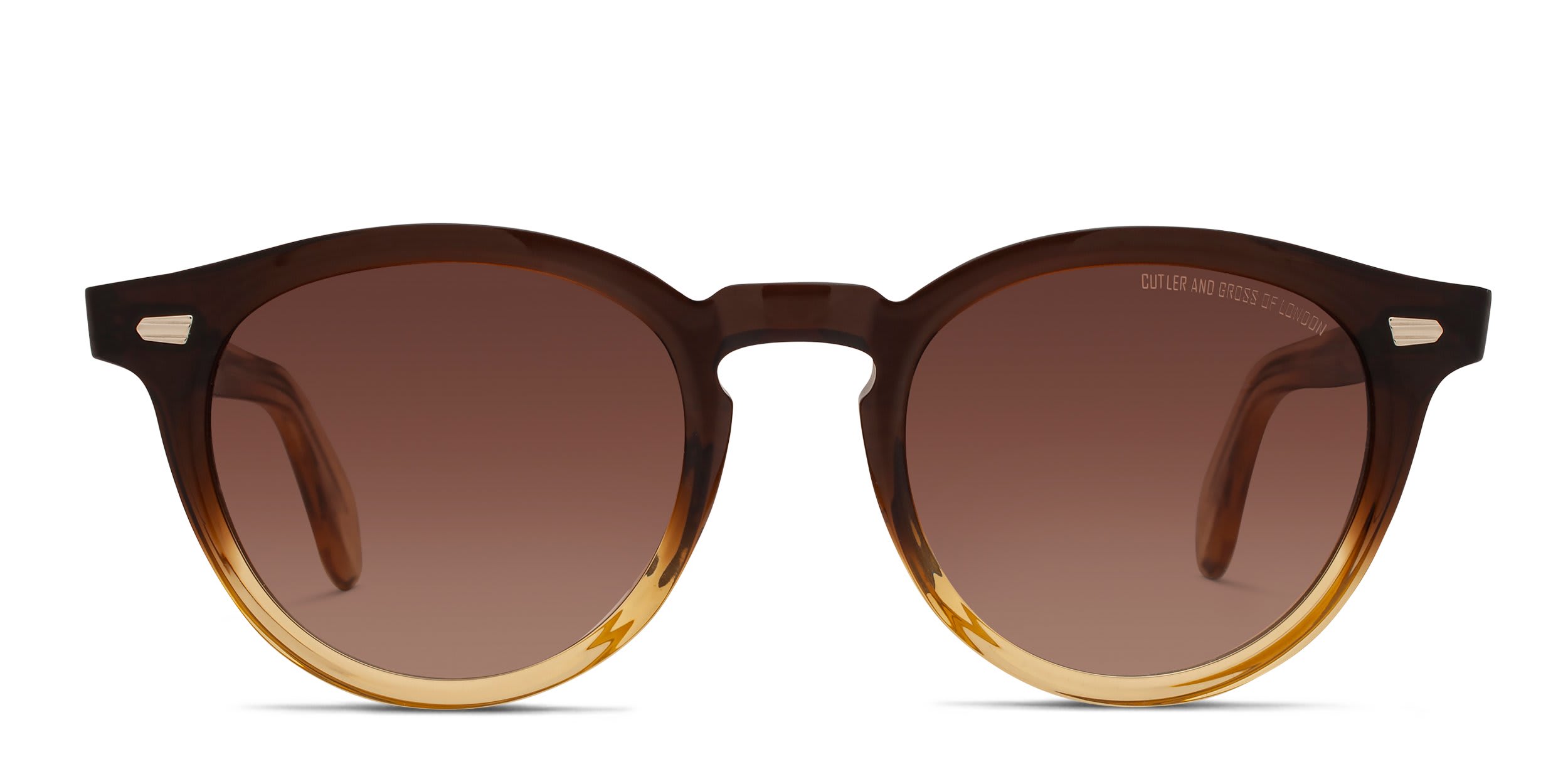 Cutler and Gross 9378 Brown, Yellow glasses - Brown / Yellow - Frontal View
