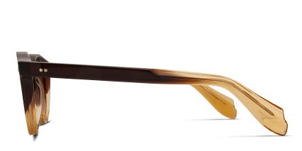 Cutler and Gross 9378 Brown, Yellow glasses - Brown / Yellow - Side View