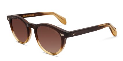 Cutler and Gross 9378 Brown, Yellow glasses - Brown / Yellow - Angle View