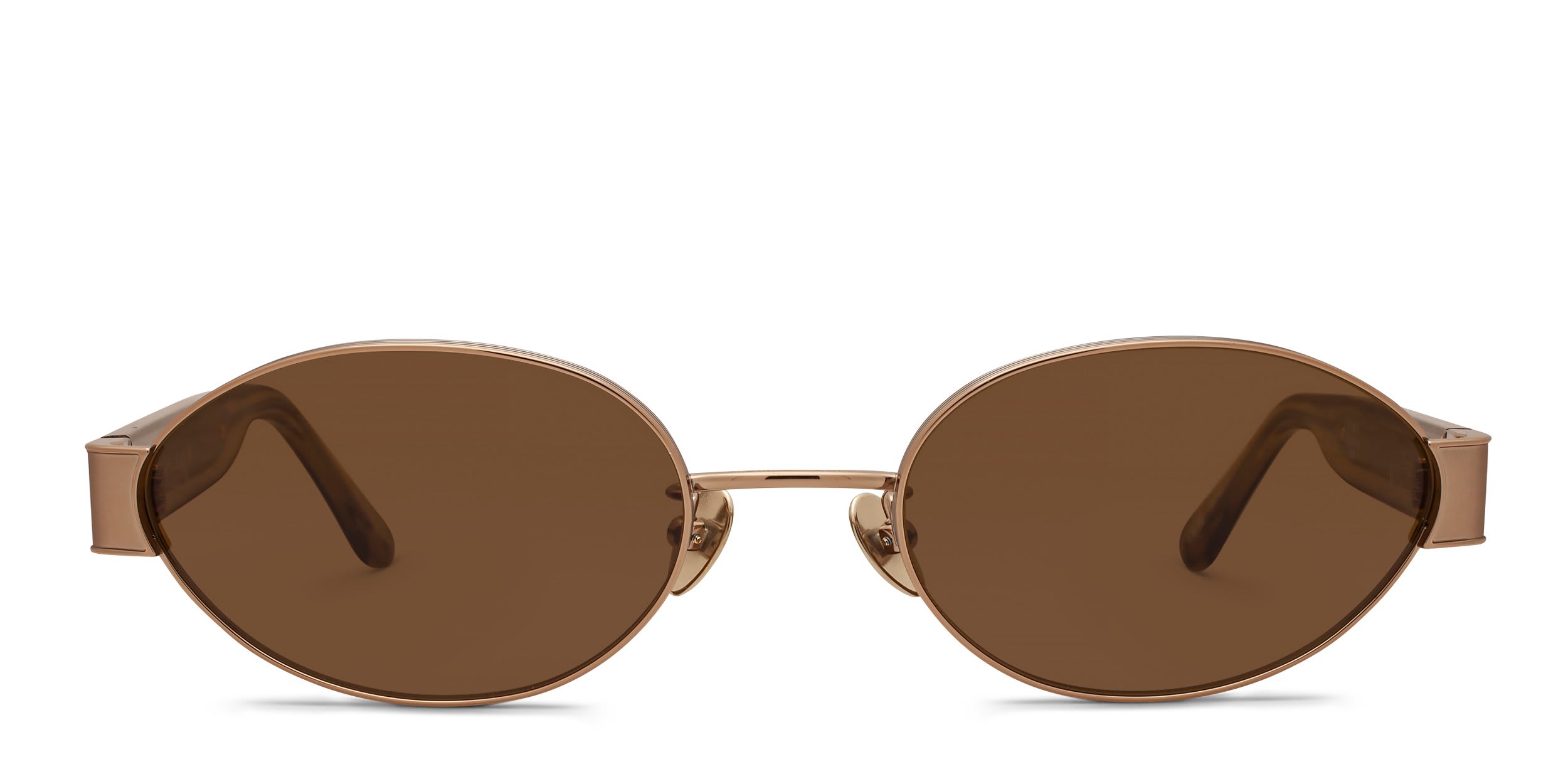 Linda Farrow Sadie Gold glasses - Gold - Frontal View