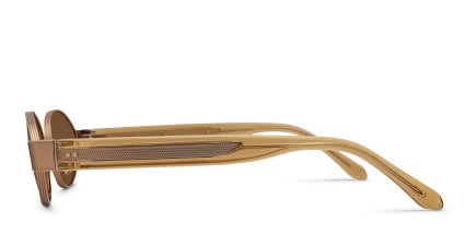 Linda Farrow Sadie Gold glasses - Gold - Side View