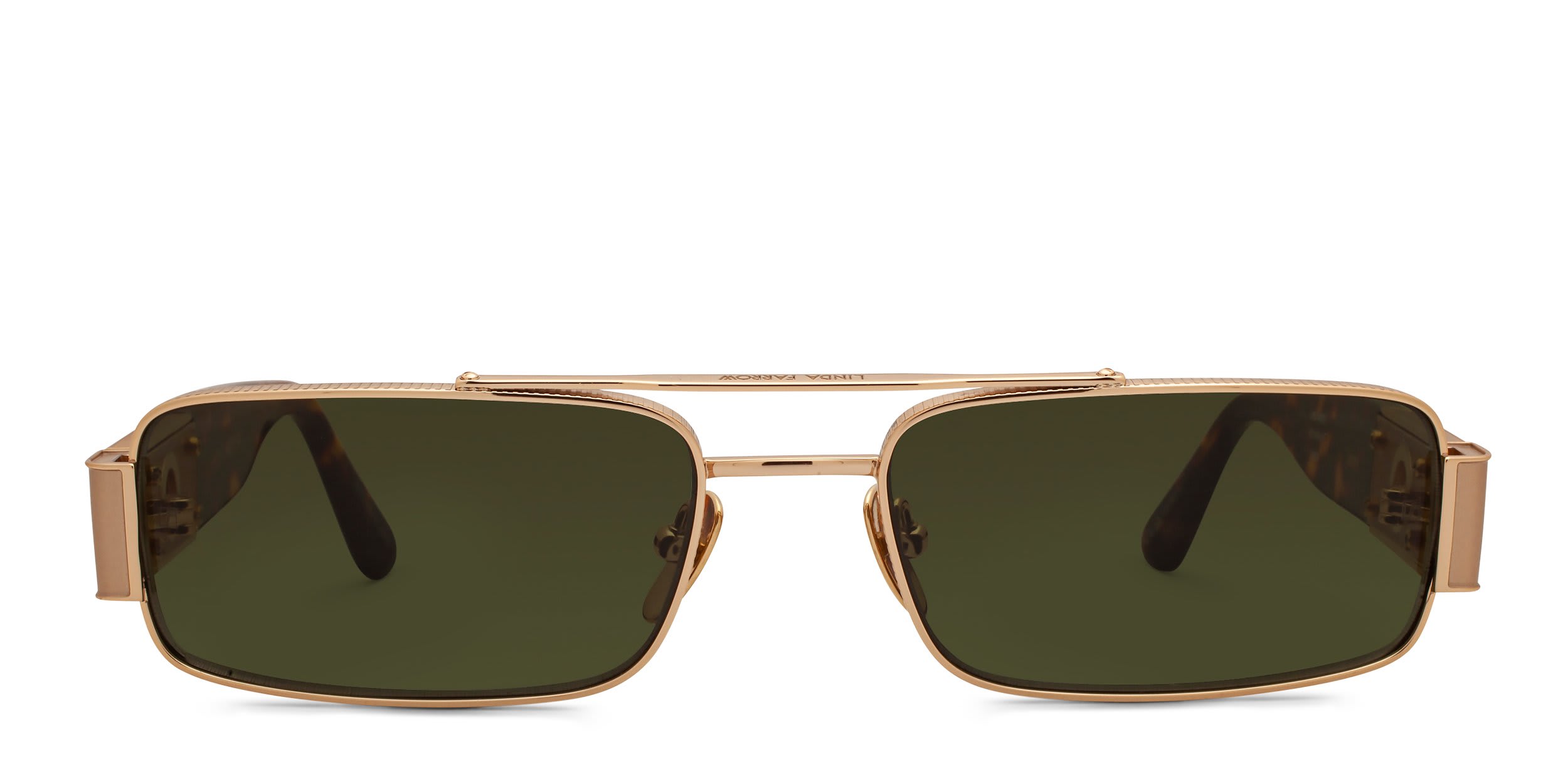 Linda Farrow Joey Gold, Tortoise glasses - Gold / Tortoise - Frontal View