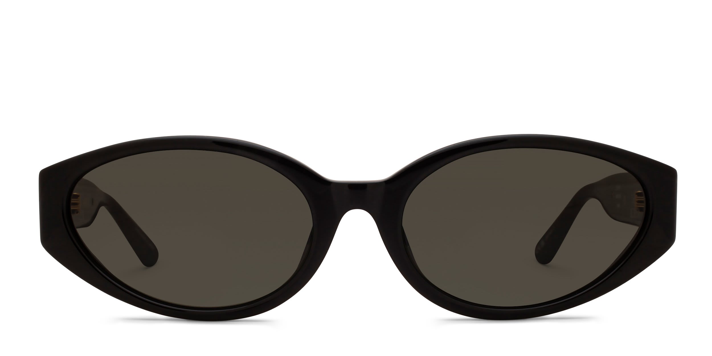 Linda Farrow Lyra Shiny Black glasses - Shiny Black - Frontal View