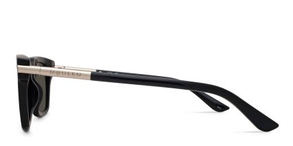 Alexander McQueen AM0519S Black, Gray glasses - Black / Gray - Side View