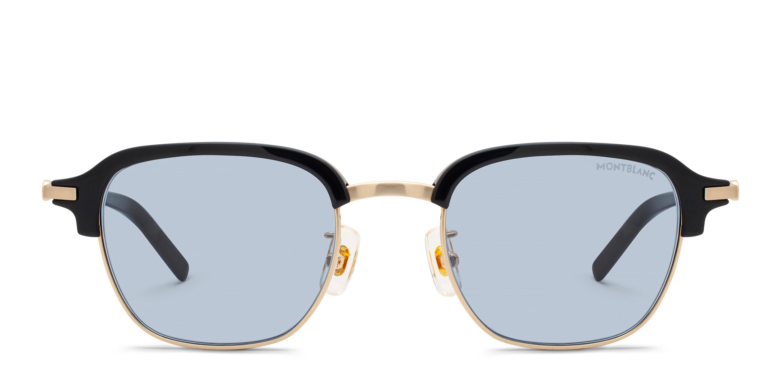 Mont Blanc MB0390S Black, Gold glasses - Black / Gold - Frontal View