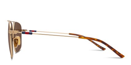 Gucci GG2096SA Gold, Brown glasses - Gold / Brown - Side View