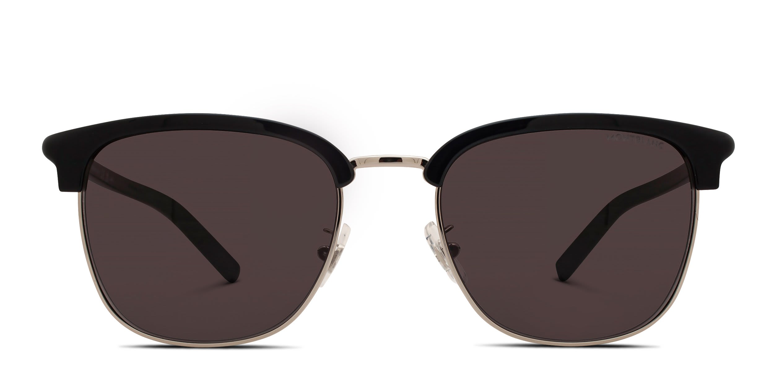 Mont Blanc MB0488SA Black, Silver glasses - Black / Silver - Frontal View