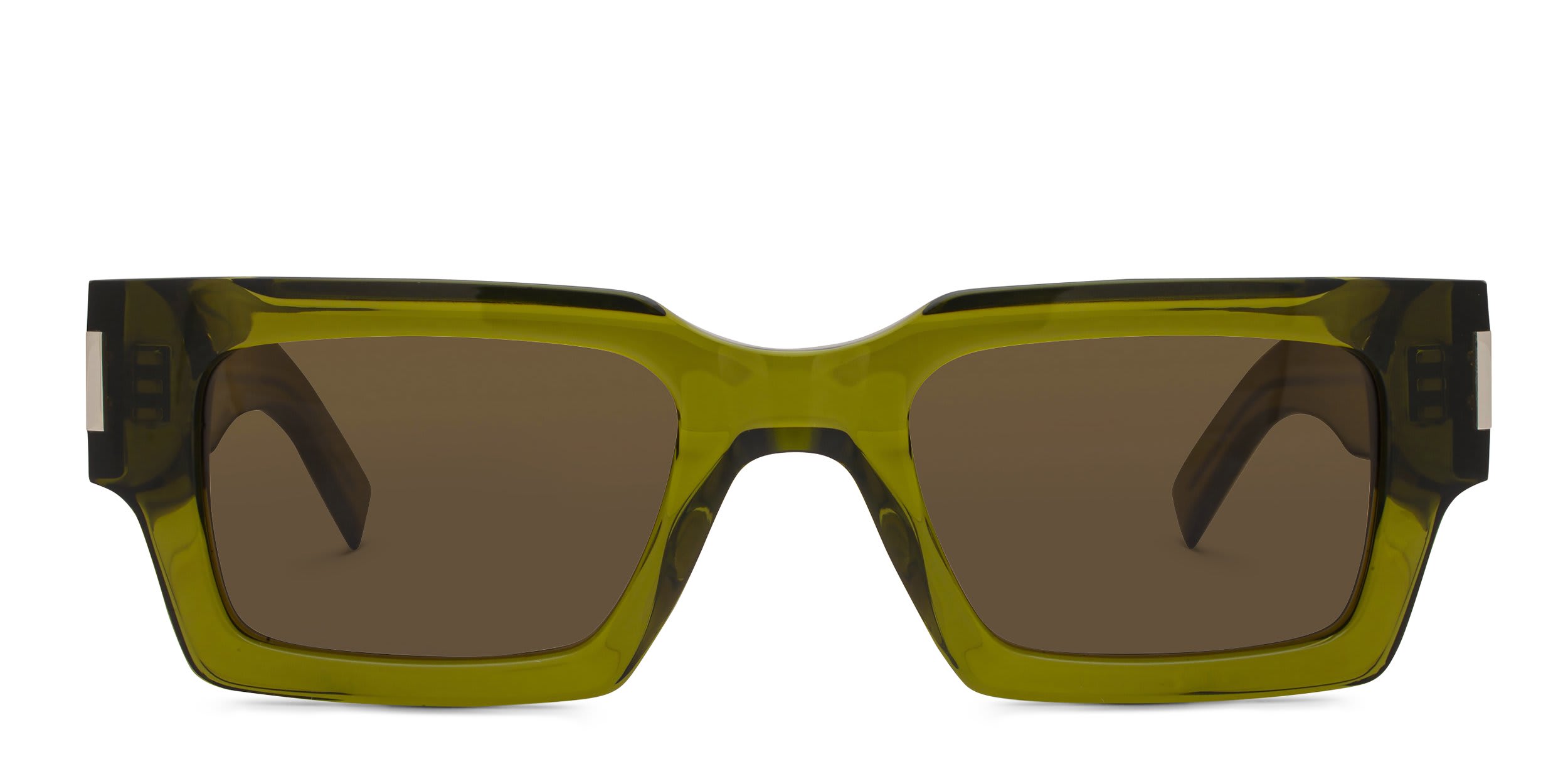 Saint Laurent SL572 Green, Brown glasses - Green / Brown - Frontal View