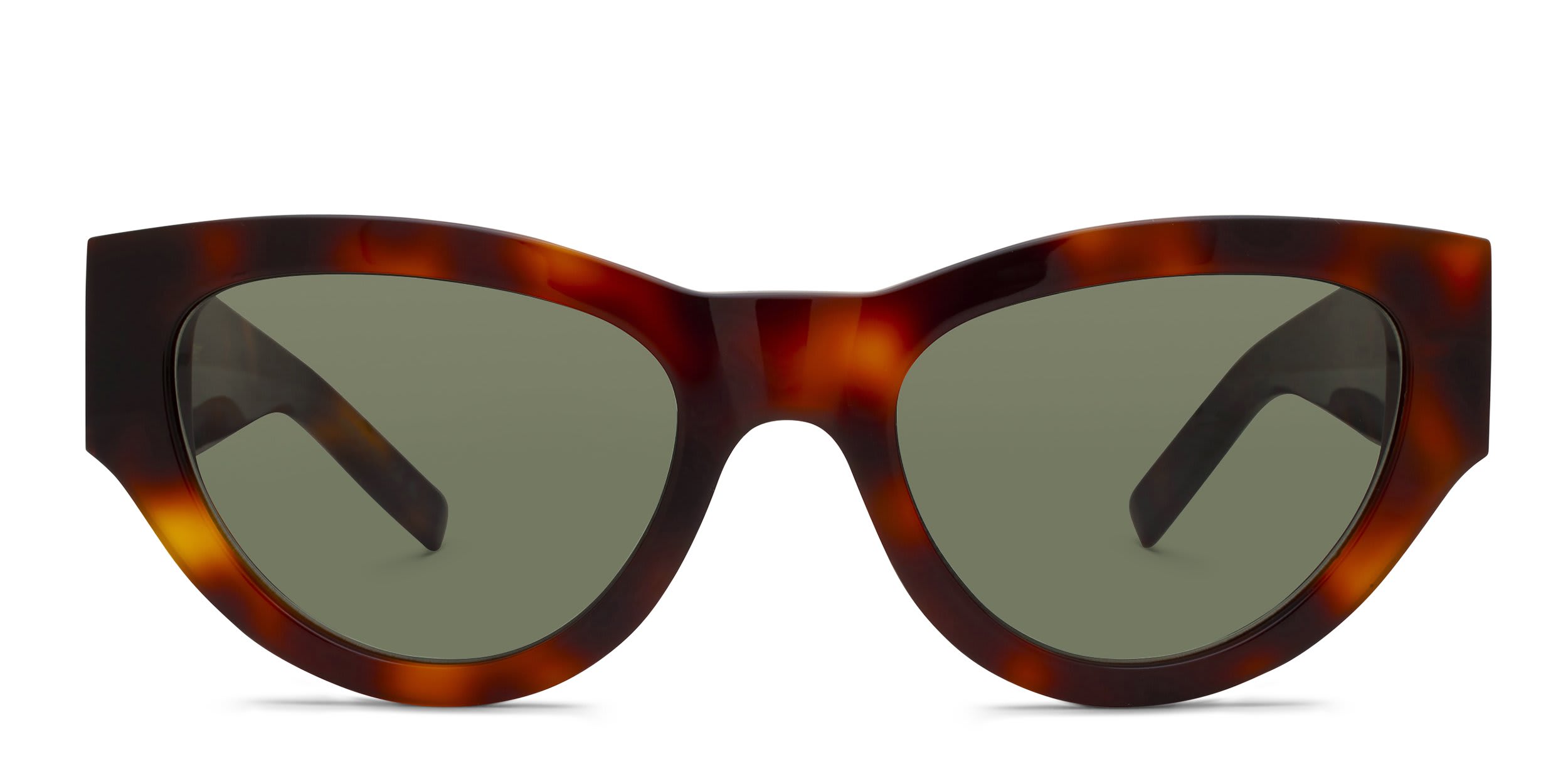 Saint Laurent SLM94 Tortoise, Green glasses - Tortoise / Green - Frontal View