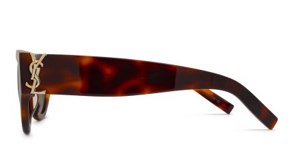 Saint Laurent SLM94 Tortoise, Green glasses - Tortoise / Green - Side View