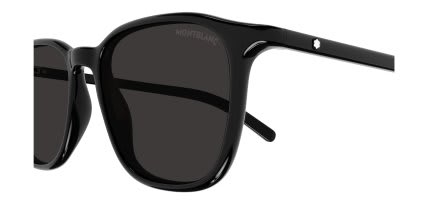 Mont Blanc MB0325S Black, Gray glasses - Black - Side View