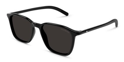 Mont Blanc MB0325S Black, Gray glasses - Black - Angle View