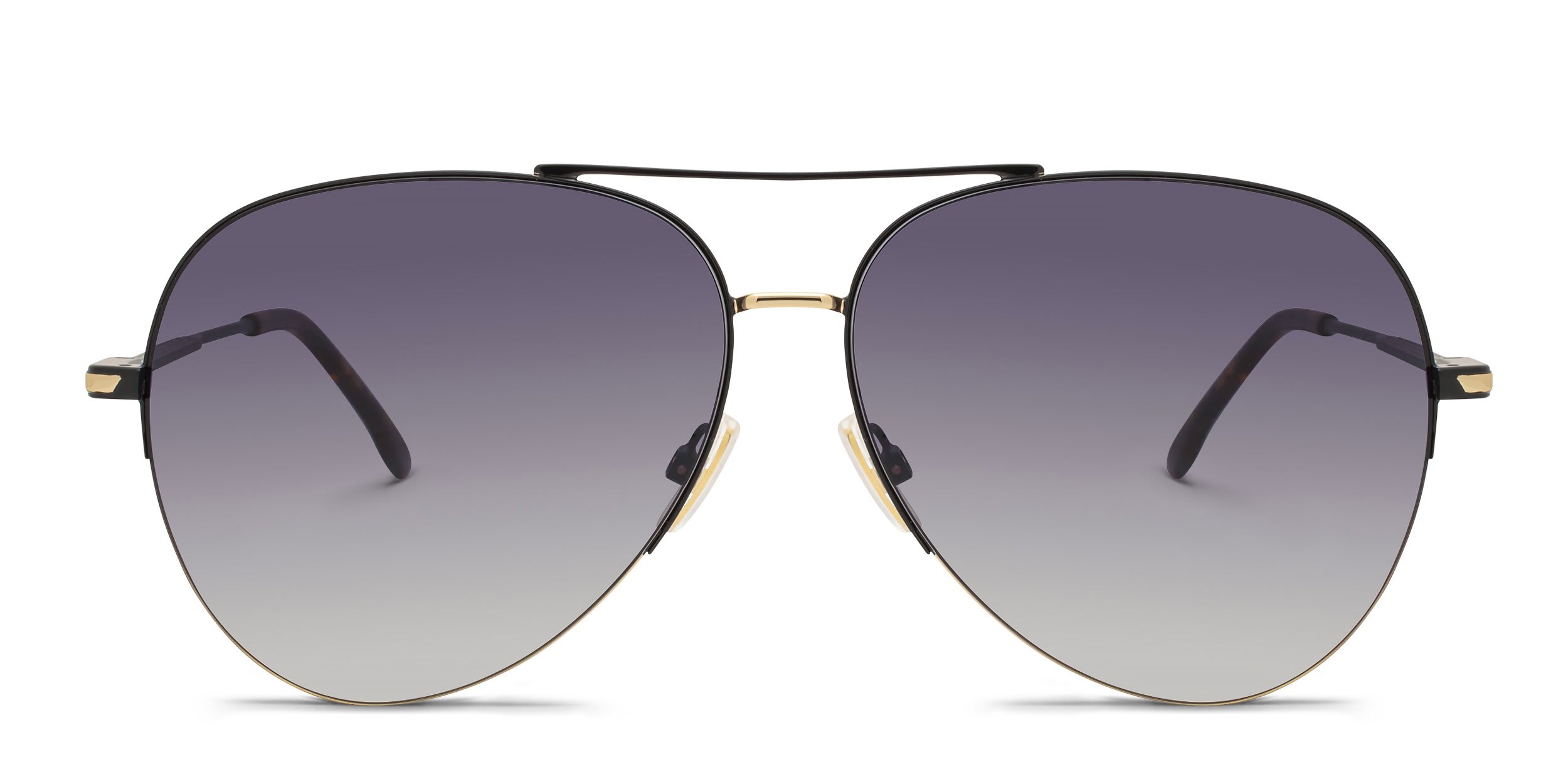 Victoria Beckham VB 1000/S Black, Gold glasses - Black / Gold - Frontal View