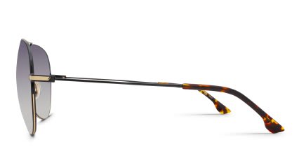 Victoria Beckham VB 1000/S Black, Gold glasses - Black / Gold - Side View