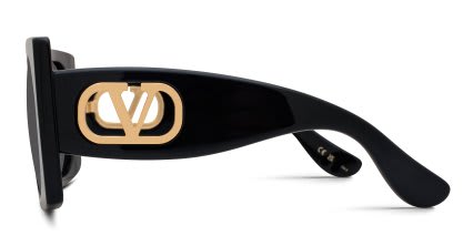 Valentino VG0002S Shiny Black glasses - Shiny Black - Side View