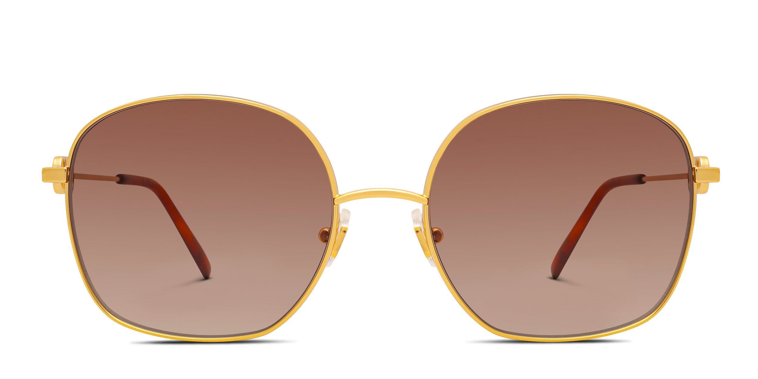 Valentino VG0028S Gold, Brown glasses - Gold / Brown - Frontal View