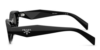 Prada PRD24S Black, Gray glasses - Black - Side View