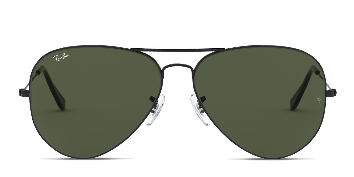 Ray-Ban RB3026 Aviator Large Metal Black glasses - Black - Frontal View