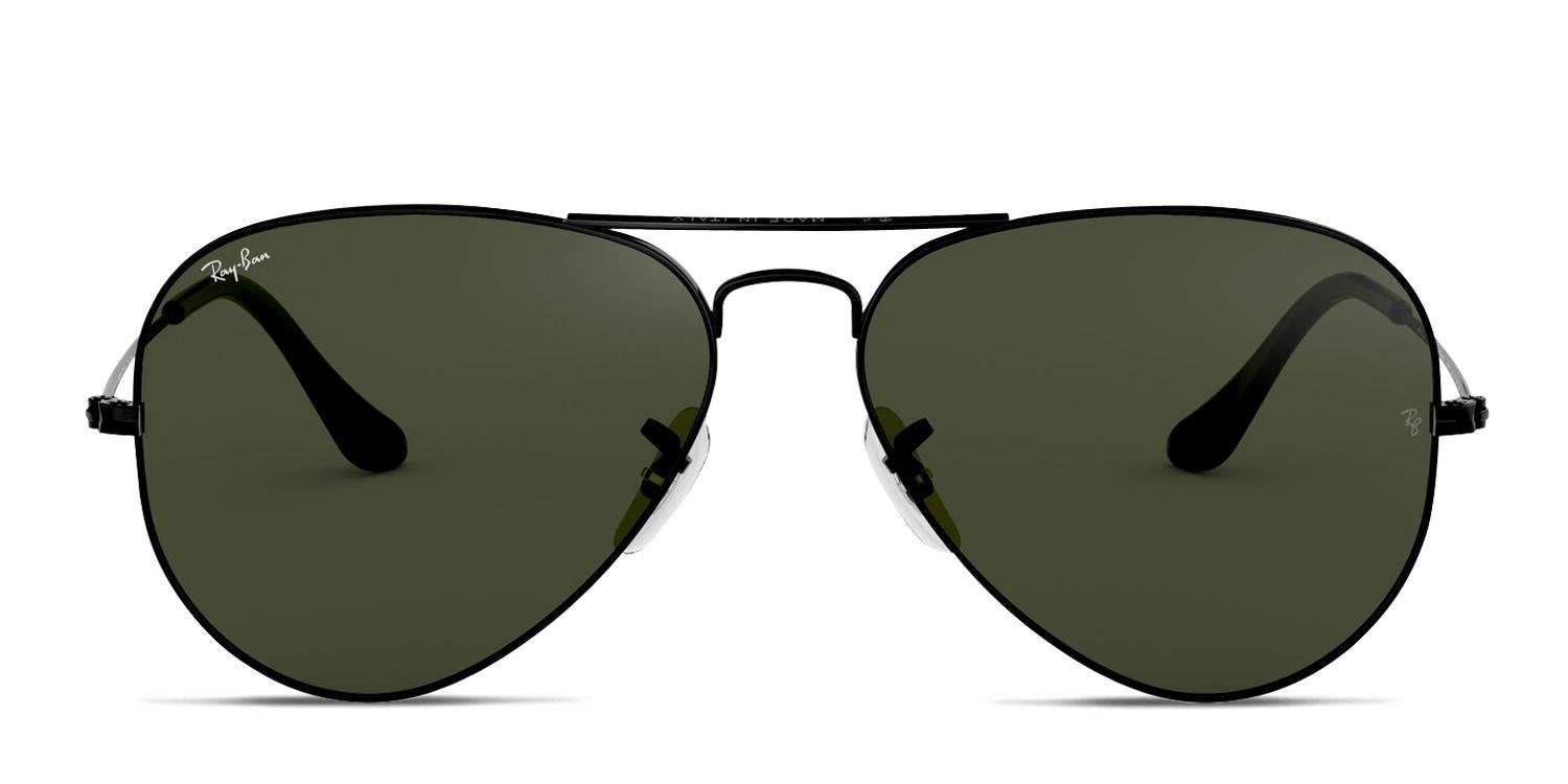 Ray-Ban RB3025 Aviator Large Metal Black glasses - Black - Frontal View