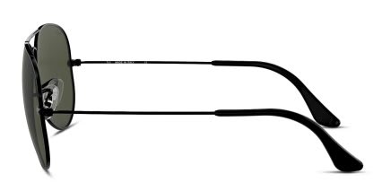 Ray-Ban RB3025 Aviator Large Metal Black glasses - Black - Side View