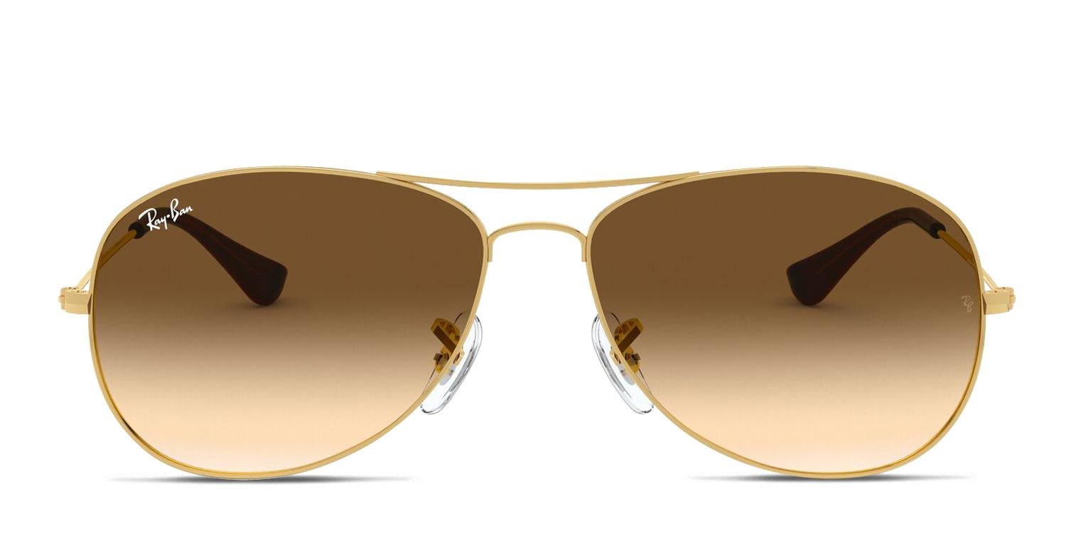 Ray-Ban 3362 Cockpit Gold, Brown glasses - Gold / Brown - Frontal View