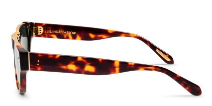 Linda Farrow Marcel Tortoise, Gold glasses - Tortoise / Gold - Side View