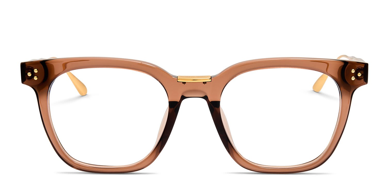 Linda Farrow LFL1508 Evans Brown glasses - Brown - Frontal View