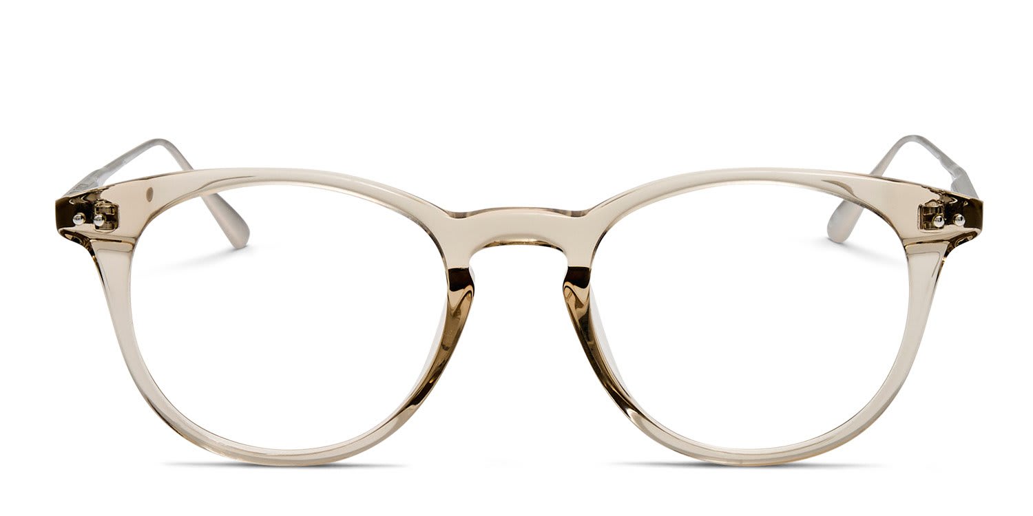 Linda Farrow LFL1603 Jamie Beige, Clear glasses - Beige / Clear - Frontal View